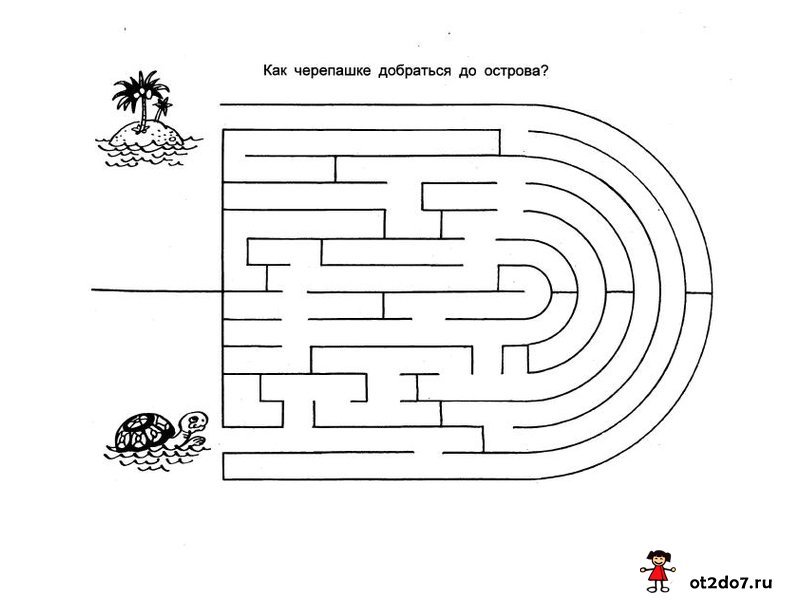 Схемы лабиринтов для детей