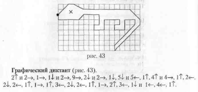 Графический диктант ящерица по клеточкам 1 класс