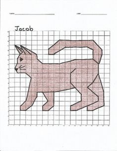 Животные по клеточкам в тетради для детей