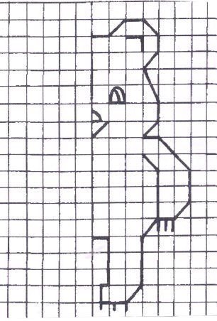 Дорисовать рисунок по клеточкам