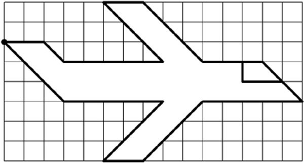 Графический диктант самолет по клеточкам