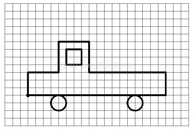 Рисование по клеточкам машины
