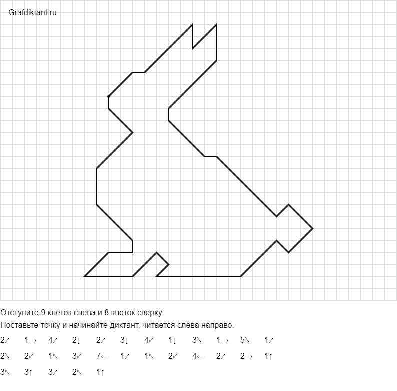 Графический диктант по клеточкам