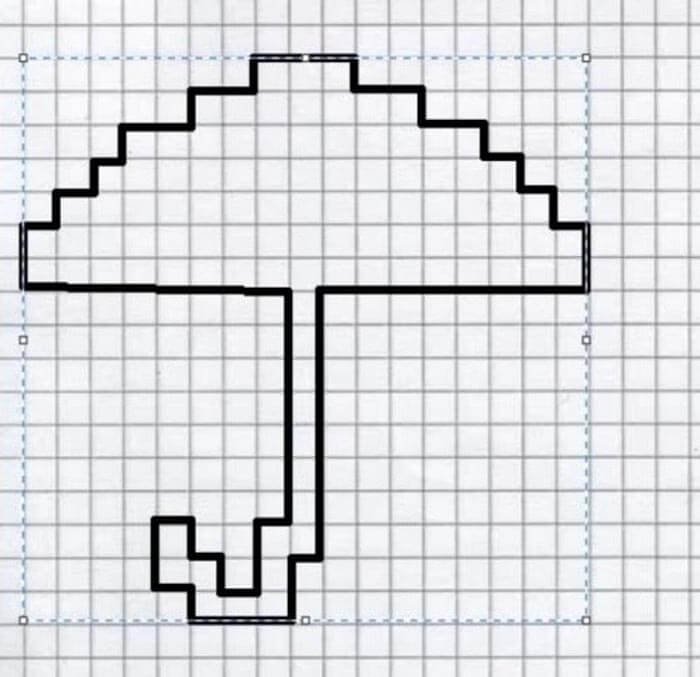 Рисунки по клеткам простые