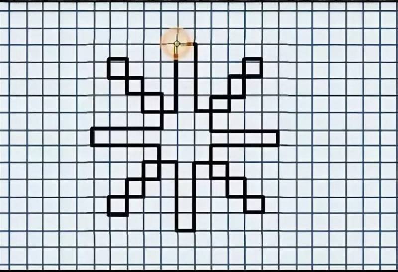 Графический диктант Снежинка