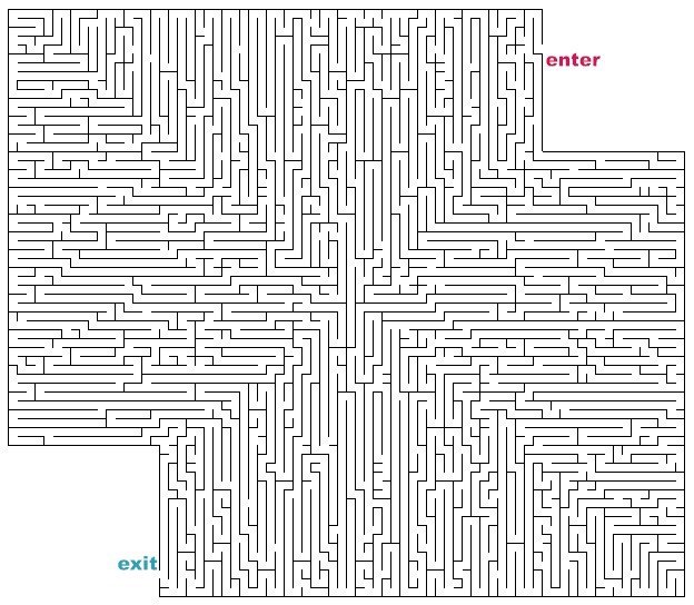 Лабиринты для детей сложные