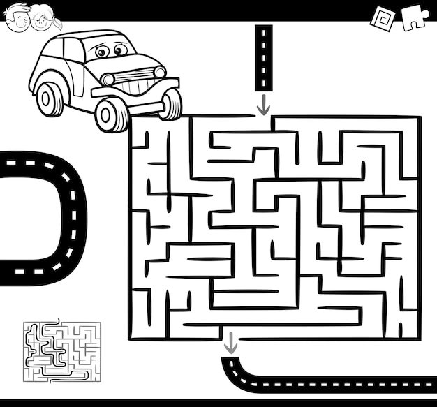 Лабиринт с машинками для детей