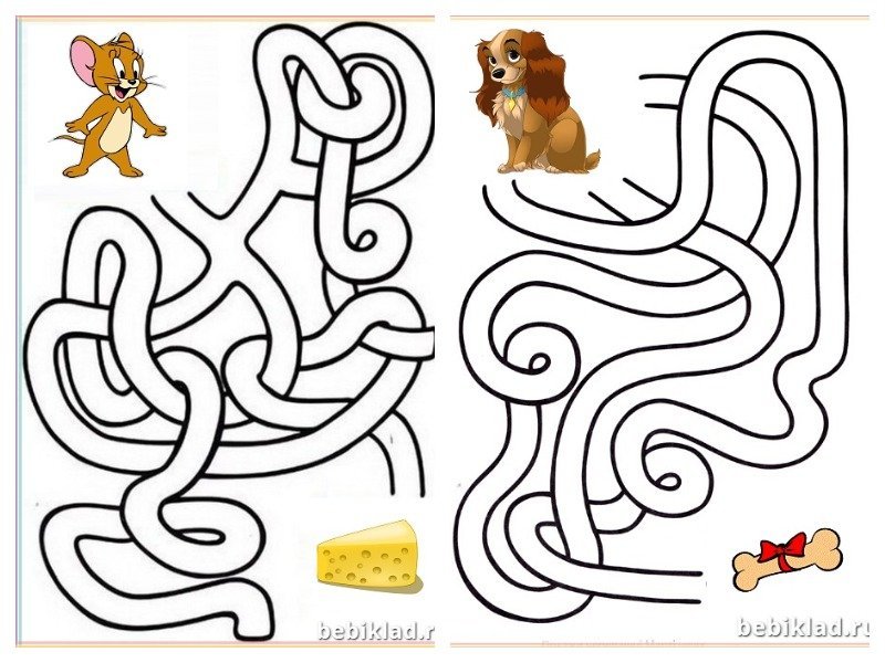 Задания для 3 лет Лабиринт