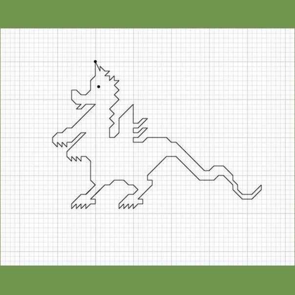 Графический диктант Дино