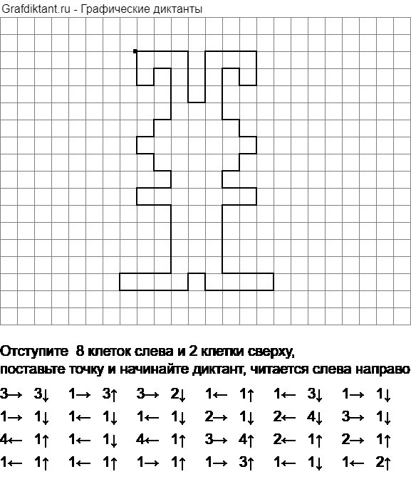 Графический диктант для детей подготовительной группы по математике