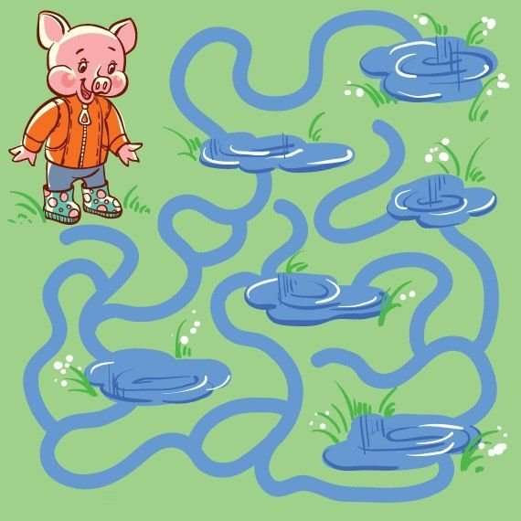 Весенние лабиринты для дошкольников