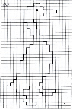 Схема по клеточкам для детей