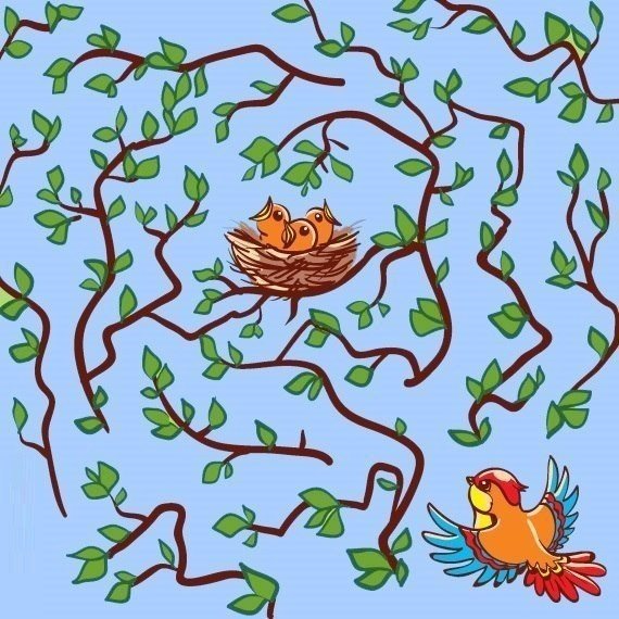 Перелетные птицы Лабиринт для детей