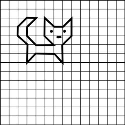 Графический диктант котик