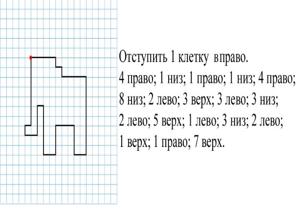 Графический диктант Слоник для дошкольников