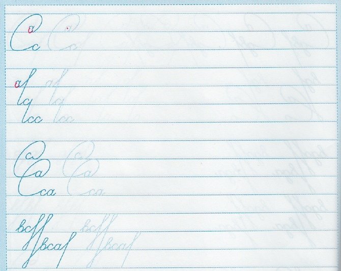 Каллиграфия в широкую линейку