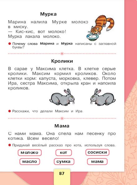 Азбука Горецкого 1 класс 1 часть 87