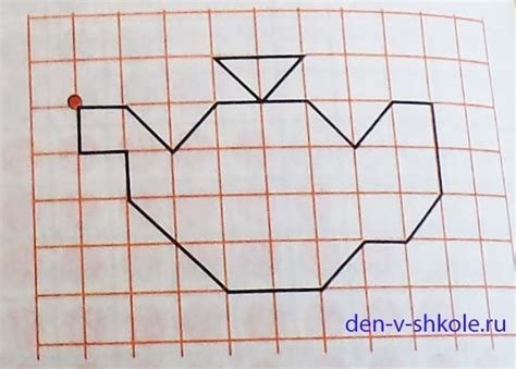 Графический диктант чайник для дошкольников