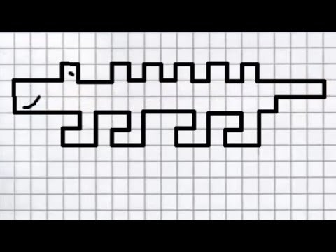 Графический диктант крокодил