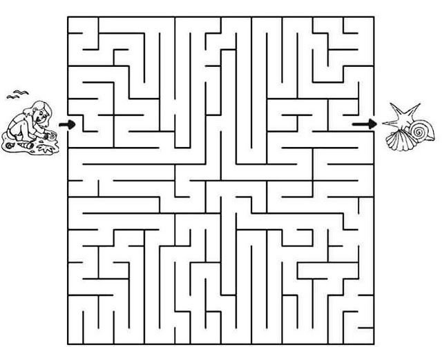 Лабиринт средней сложности для детей
