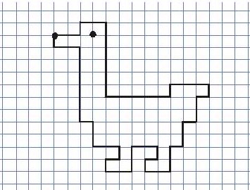 Графический диктант Гусь по клеточкам для дошкольников