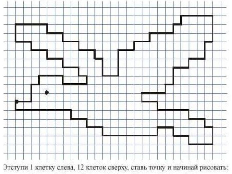 Графический диктант по клеточкам
