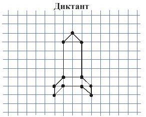 Ракета по клеточкам для детей