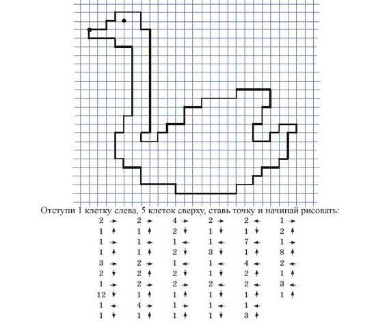 Графический диктант Фламинго