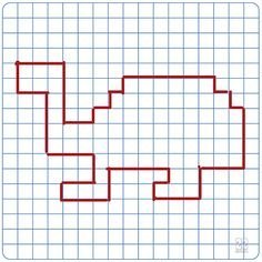 Динозавры графический диктант для детей