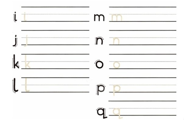 Trace the Letters then write them