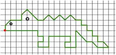 Графический диктант крокодил по клеточкам