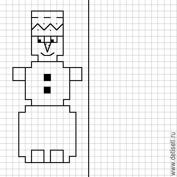 Рисование по клеточкам для детей