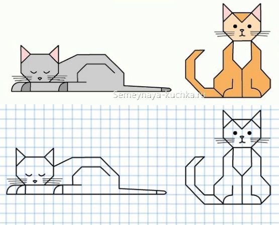 Графический диктант котик