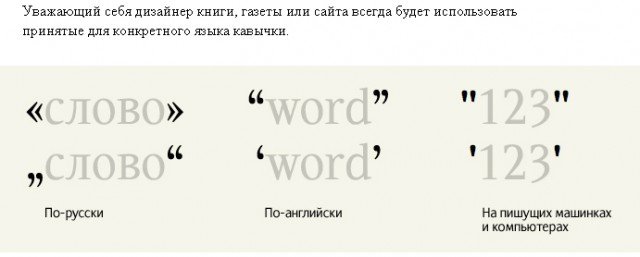 Кавычки в тексте