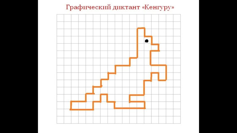 Графический диктант кенгуру по клеточкам для 1 класса
