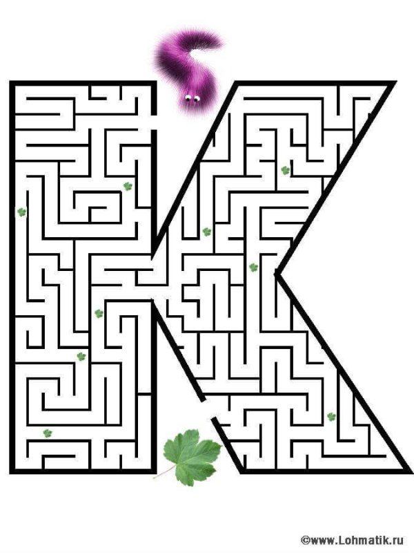 Лабиринт с буквами