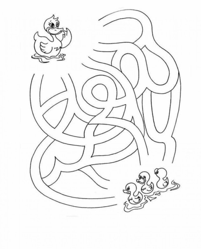 Задание Лабиринт для детей 4-5 лет