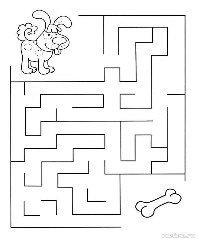 Задание для дошкольников 4-5 лет Лабиринт