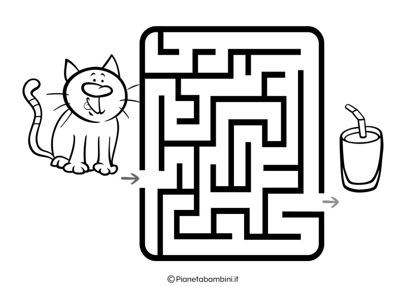 Лабиринт для детей с кошечкой