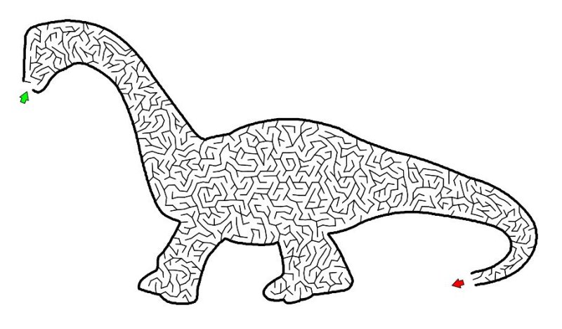 Раскраска Лабиринт динозавр
