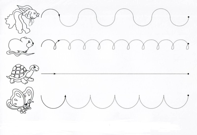 Упражнения по графомоторике для детей 4-5 лет