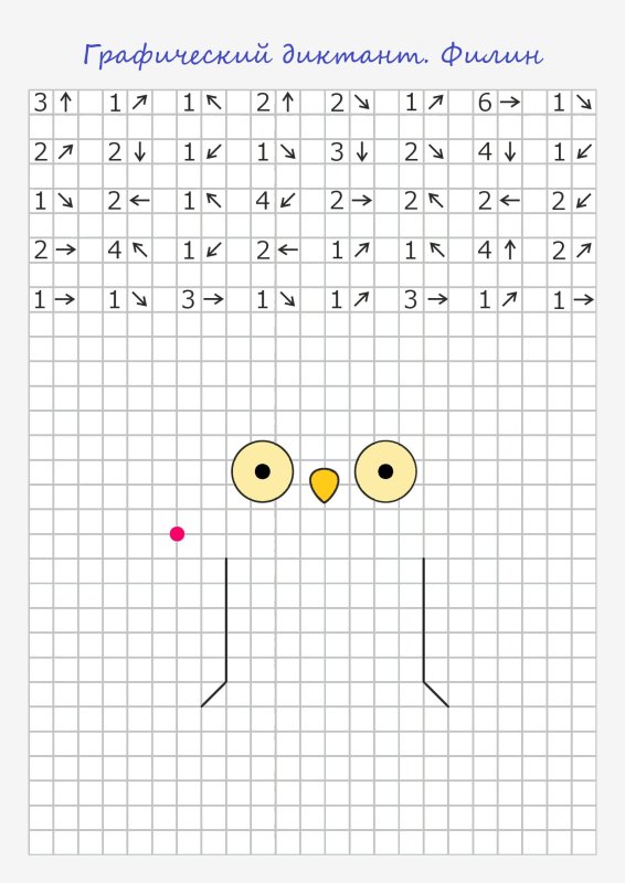 Рисунки по клеткам и цифрам