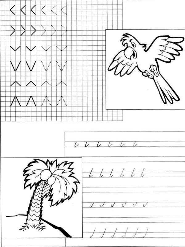 Подготовка прописи для дошкольников