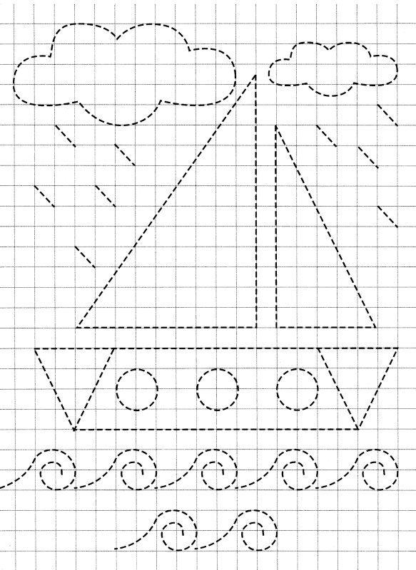 Фигуры для обводки для детей
