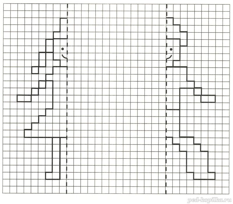 Повтори по клеткам для дошкольников