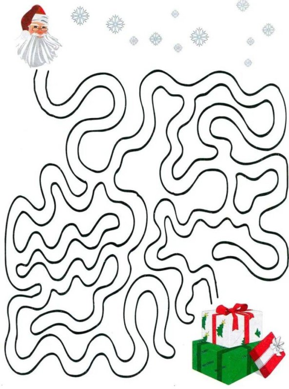 Новогодние лабиринты для малышей