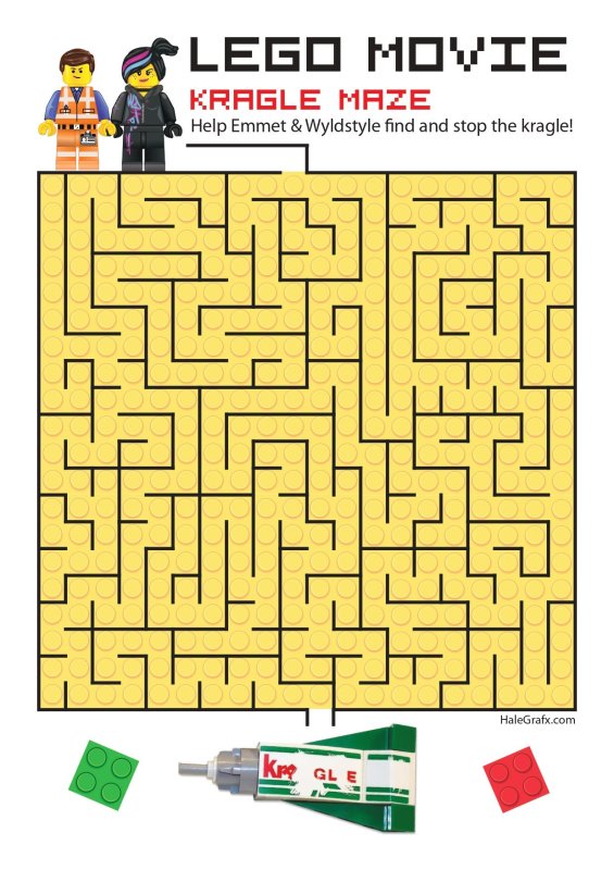 Лабиринты для детей 6-7 лет лего