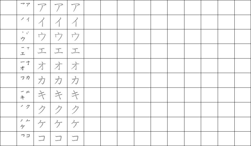 Прописи японского языка хирагана