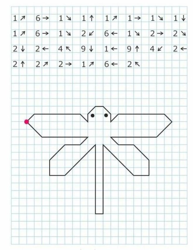 Графический диктант по клеточкам