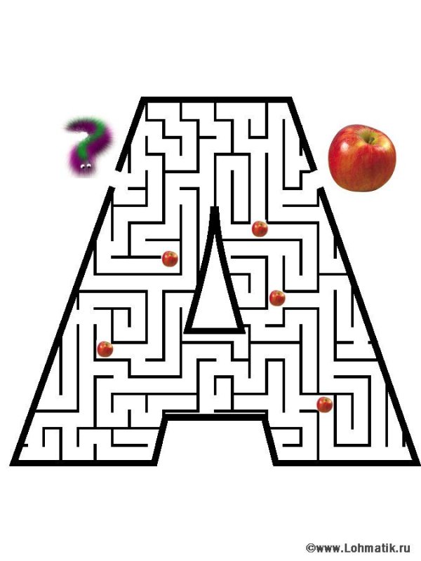 Лабиринт с буквами